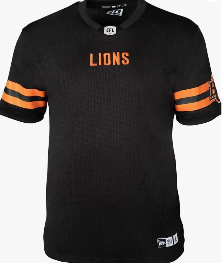 Men's BC British Columbia Lions CFL Replica Home Football Jersey - Black